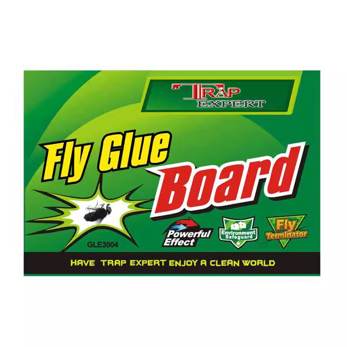 Custom-made fly paper sheets for adhesive pest control